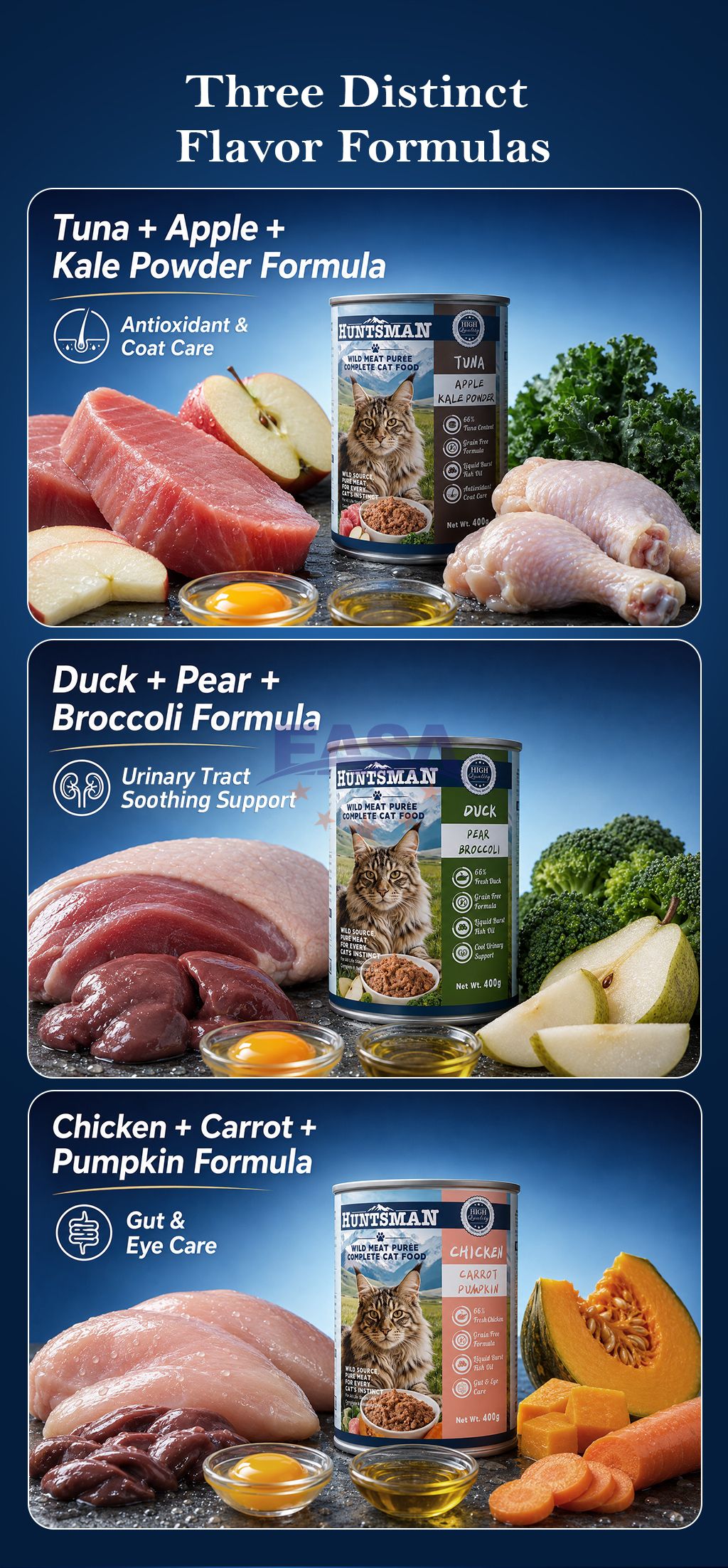 HUNTSMAN Wild Meat Puree Cat Food 400g