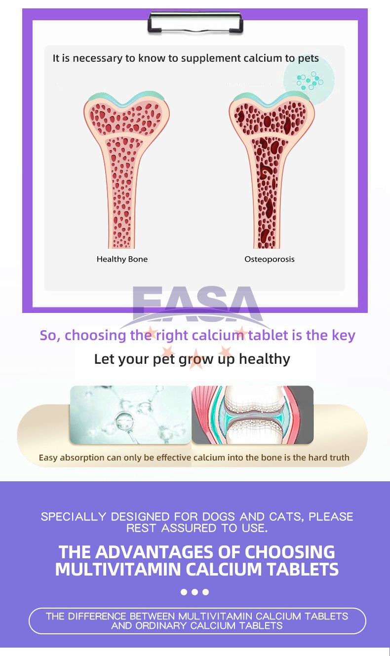 EASA Multivitamin Pet Calcium Tablets 0.5gx200